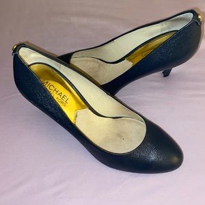 Michael Kors leather kitten heels